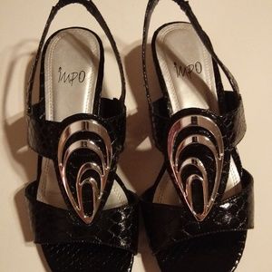 Black Impo wedge sandals